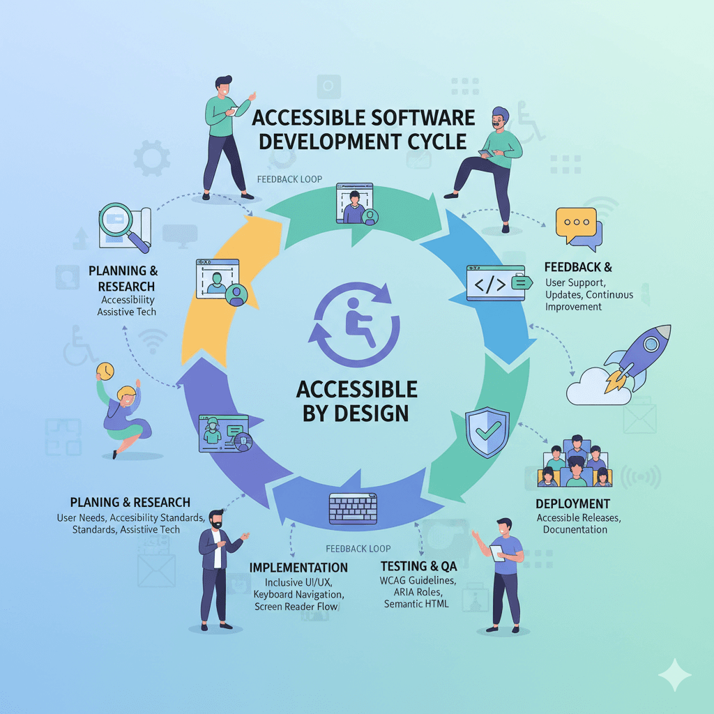 Male hand navigates website using braille keyboard